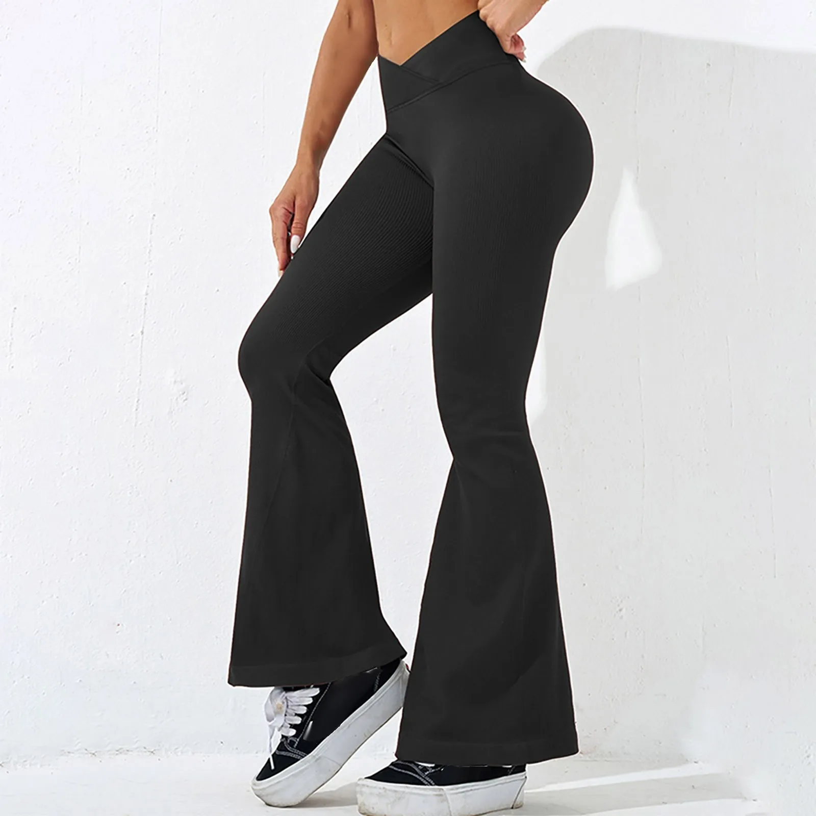 Women Solid Color Flare Leggings Sexy Slim Fits Yoga Pants Gym Running V Waist Push Up Sport Trouser Workout Tights
Women Solid Color Flare Leggings Sexy Slim Fits Yoga Pants Gym Running V Waist Push Up Sport Trouser Workout Tights