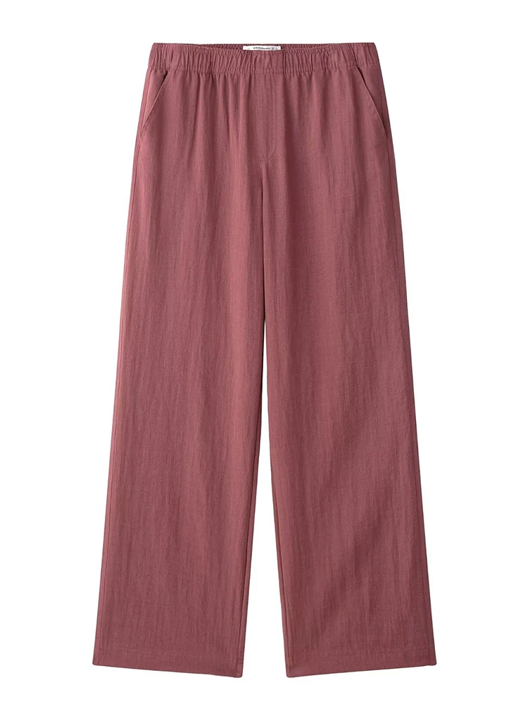 KUCLUT Women Fashion Red Pleated Wide Leg Pants Vintage High Elastic Waist Full Length Female Chic Lady Trousers
KUCLUT Women Fashion Red Pleated Wide Leg Pants Vintage High Elastic Waist Full Length Female Chic Lady Trousers