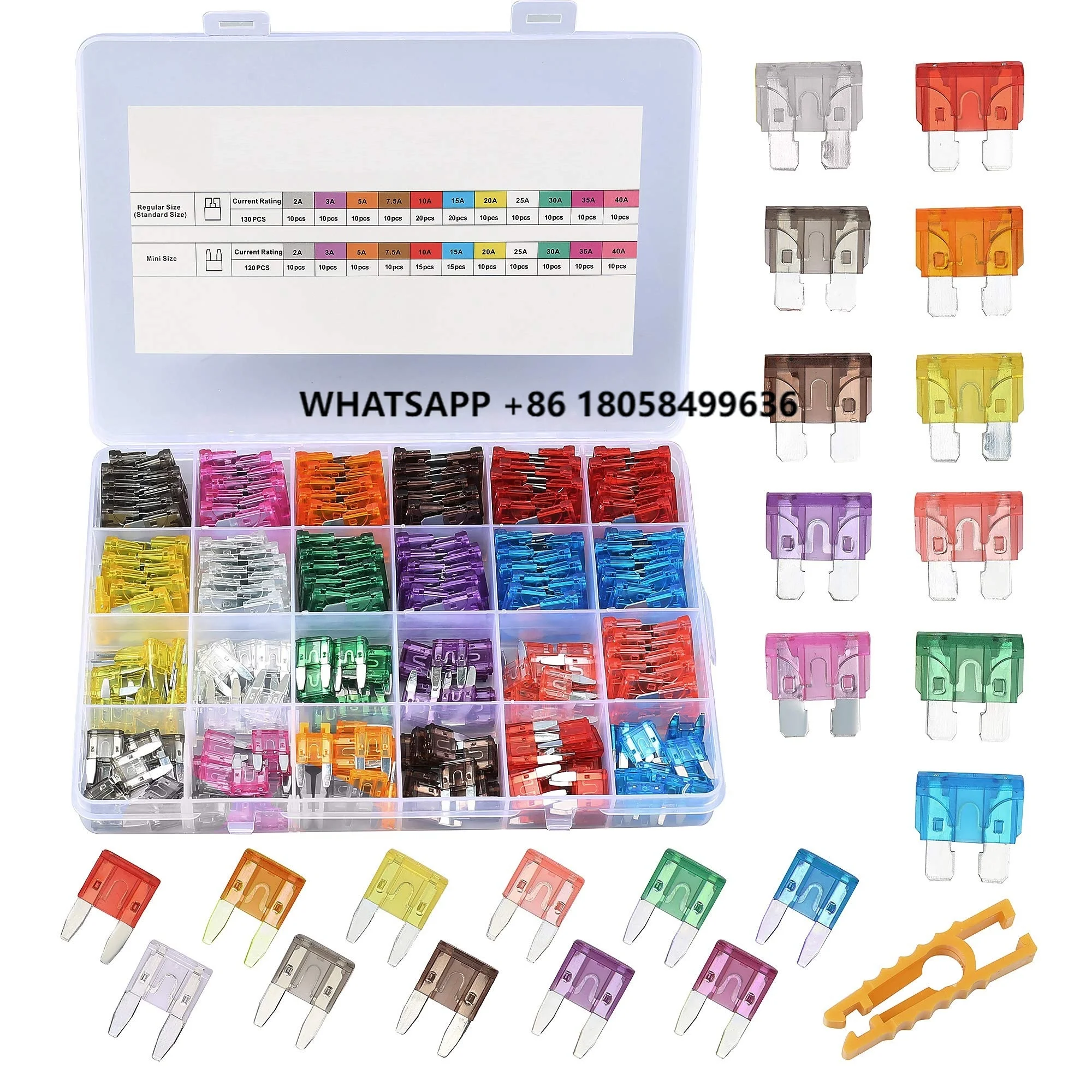 50 PCS Assortment Blade-type Automotive Standard & Mini Size Fuses Replacement Car Fuses Kit for Car/RV/Truck/Motorcycle/Boat 
50 PCS Assortment Blade-type Automotive Standard & Mini Size Fuses Replacement Car Fuses Kit for Car/RV/Truck/Motorcycle/Boat