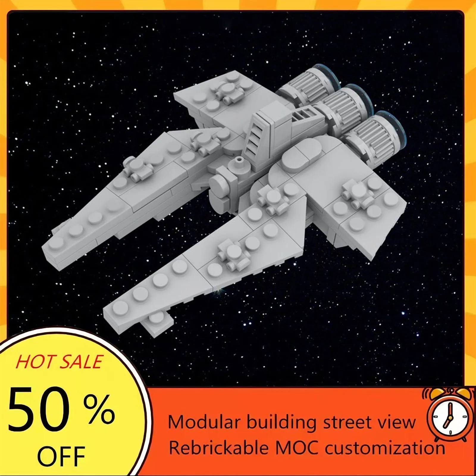 Набор для сборки космического корабля из 132 деталей, популярная модель по мотивам фильмов о космической войне, модульный конструктор, технологичный подарок, игрушка для детей на праздники
Набор для сборки космического корабля из 132 деталей, популярная модель по мотивам фильмов о космической войне, модульный конструктор, технологичный подарок, игрушка для детей на праздники