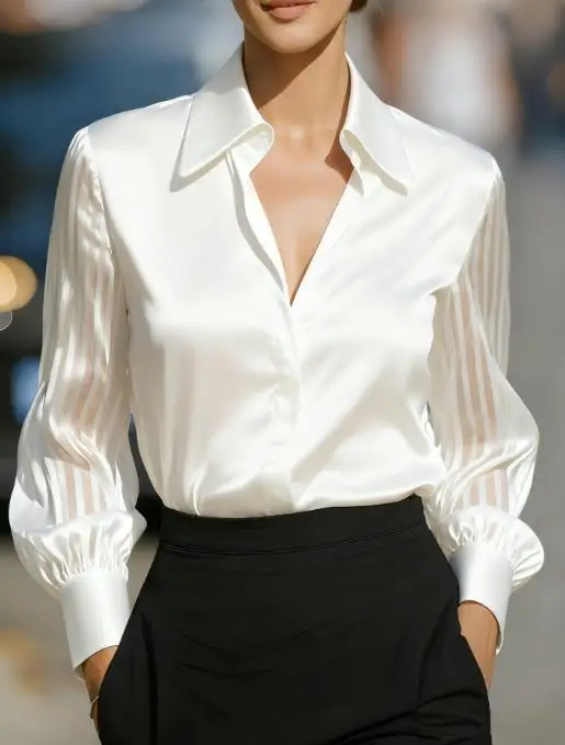 Women's Solid Color Loose Satin Long Sleeve Shirt Versatile Autumn Fashion for Casual Wear
Women's Solid Color Loose Satin Long Sleeve Shirt Versatile Autumn Fashion for Casual Wear