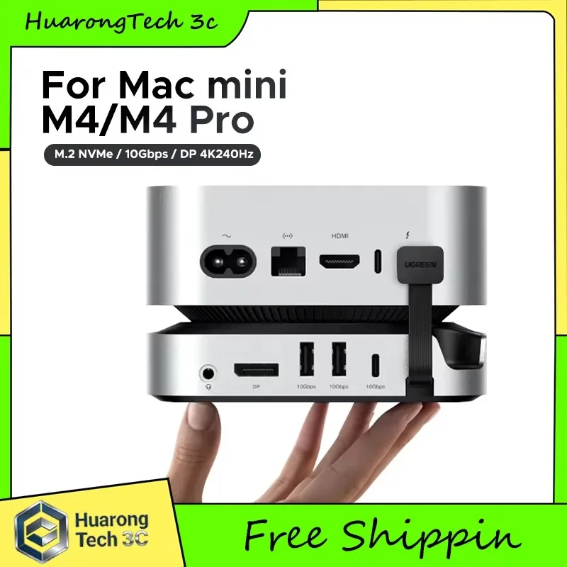 UGREEN Mac Mini Docking Station USB HUB Type-C To DP 4K240Hz M.2 NVMe SSD Slot 10Gbps USB-A Splitter SD TF 3.5MM For Mac Mini M4
UGREEN Mac Mini Docking Station USB HUB Type-C To DP 4K240Hz M.2 NVMe SSD Slot 10Gbps USB-A Splitter SD TF 3.5MM For Mac Mini M4