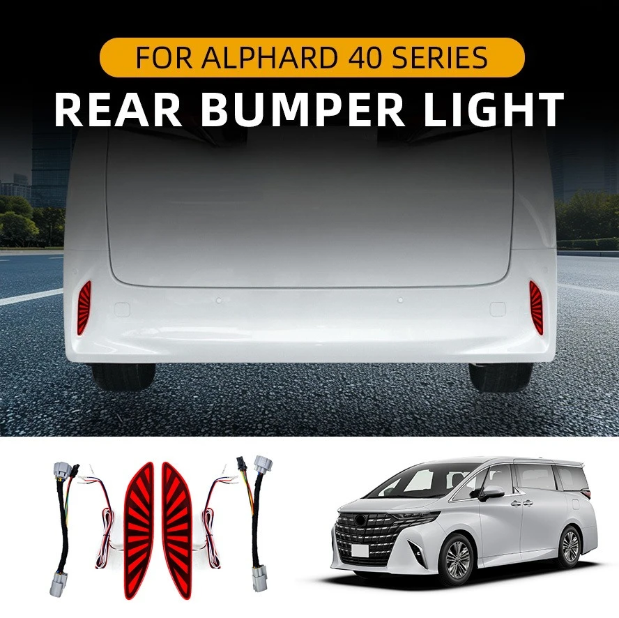 For Toyota ALPHARD 40 Series Car Rear Bumper Light Reflector Streamer Steering Non-destructive Docking DRL Driving Brake Lamp
For Toyota ALPHARD 40 Series Car Rear Bumper Light Reflector Streamer Steering Non-destructive Docking DRL Driving Brake Lamp