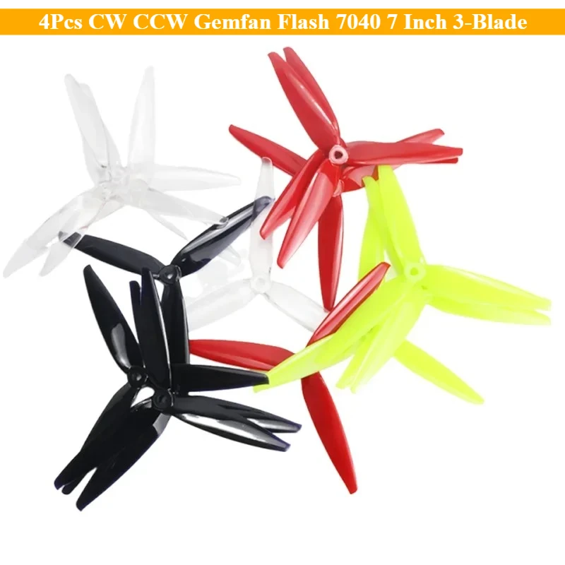 4 шт. CW CCW Gemfan Flash 7040 7-дюймовый 3-лопастной 7X4X3 ПК 7-дюймовый пропеллер FPV для моделей FPV RC MAK4 Long Range Drone Prop Expand
4 шт. CW CCW Gemfan Flash 7040 7-дюймовый 3-лопастной 7X4X3 ПК 7-дюймовый пропеллер FPV для моделей FPV RC MAK4 Long Range Drone Prop Expand