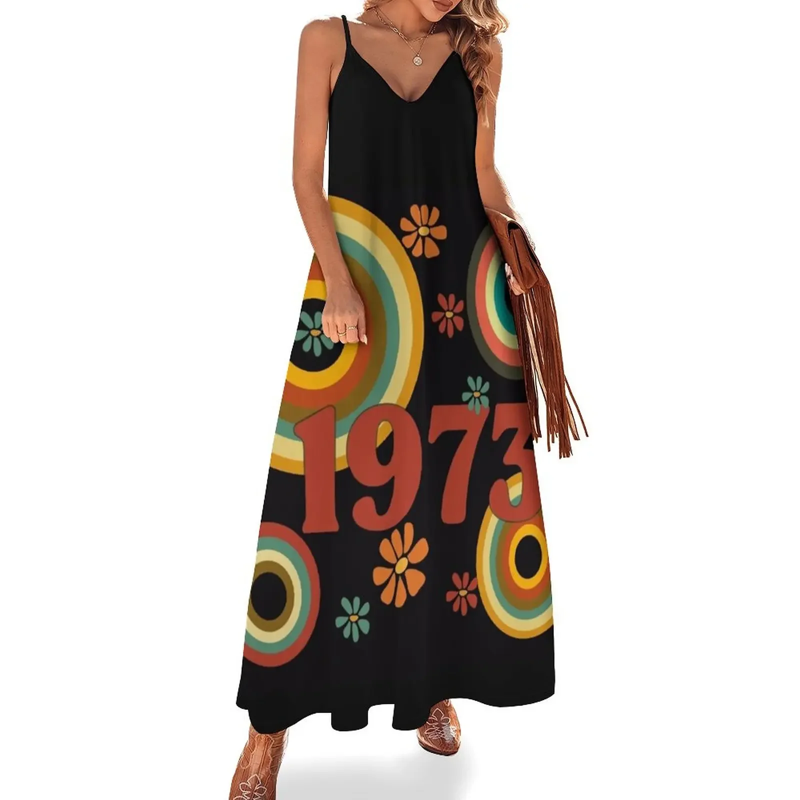 1973 Black Background Sleeveless Dress Evening dresses dresses ladies 2025 summer summer clothes Dress
1973 Black Background Sleeveless Dress Evening dresses dresses ladies 2025 summer summer clothes Dress