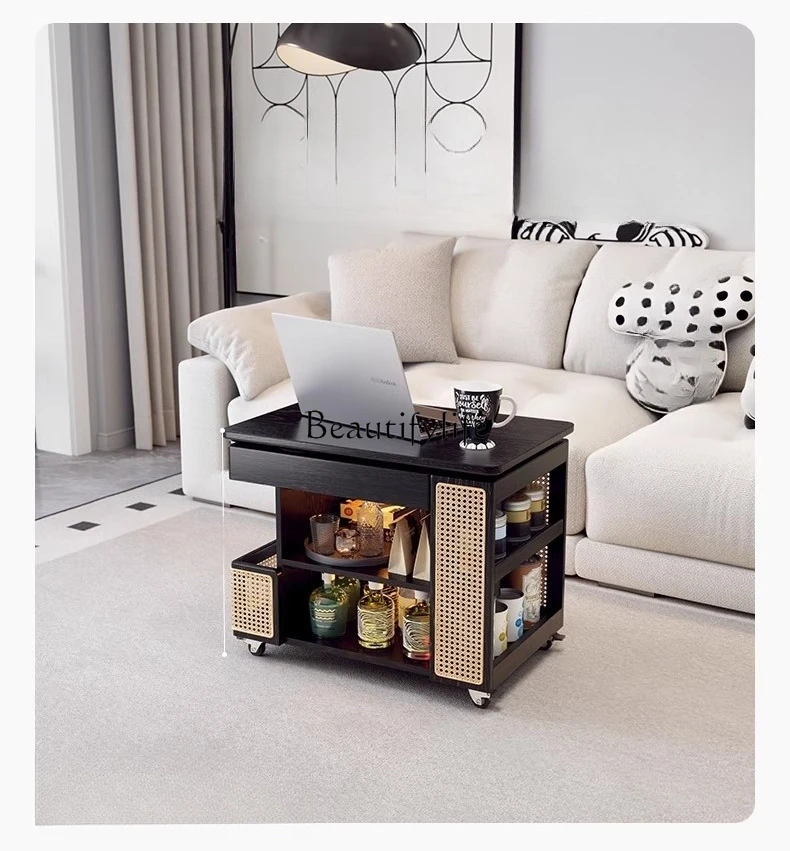Movable coffee table, can lift solid wood living room light luxury high-end sofa side cabinet
Movable coffee table, can lift solid wood living room light luxury high-end sofa side cabinet