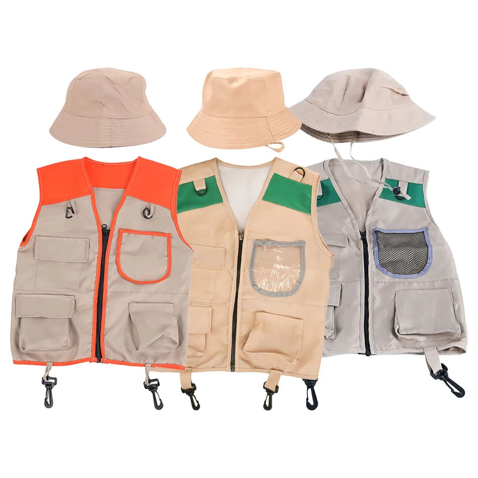 Summer Children's Top Sets Kids Explorer Costume Fashion Vest Solid Hat Outdoor Activity Performances Festival Party Clothes Set
Summer Children's Top Sets Kids Explorer Costume Fashion Vest Solid Hat Outdoor Activity Performances Festival Party Clothes Set