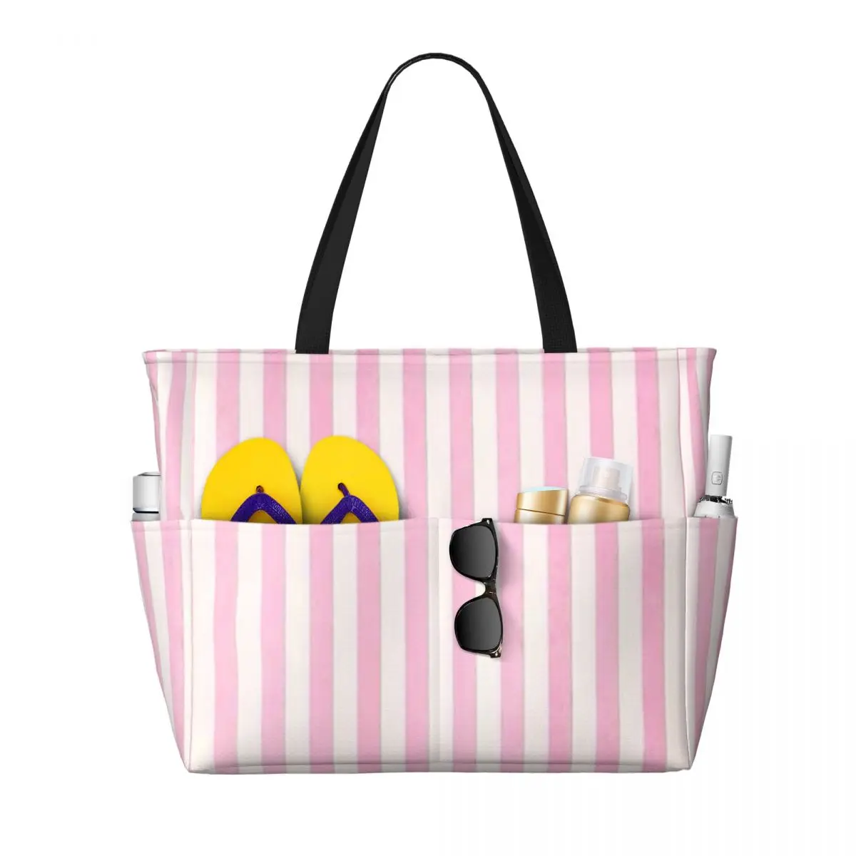 Pale Pink White Stripes Beach Tote Bag Sport Gym Yoga Duffle Large Tote Bag Women Travel Bag Fitness bag
Pale Pink White Stripes Beach Tote Bag Sport Gym Yoga Duffle Large Tote Bag Women Travel Bag Fitness bag