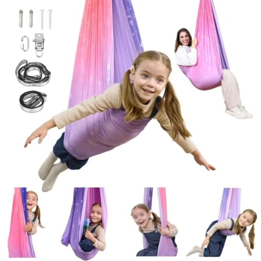 Sensory Swing Indoor and Outdoor Sensory Swing for and Adults Double Layer Therapy Cuddle Swing for Kid with Autism Holds up to
Sensory Swing Indoor and Outdoor Sensory Swing for and Adults Double Layer Therapy Cuddle Swing for Kid with Autism Holds up to