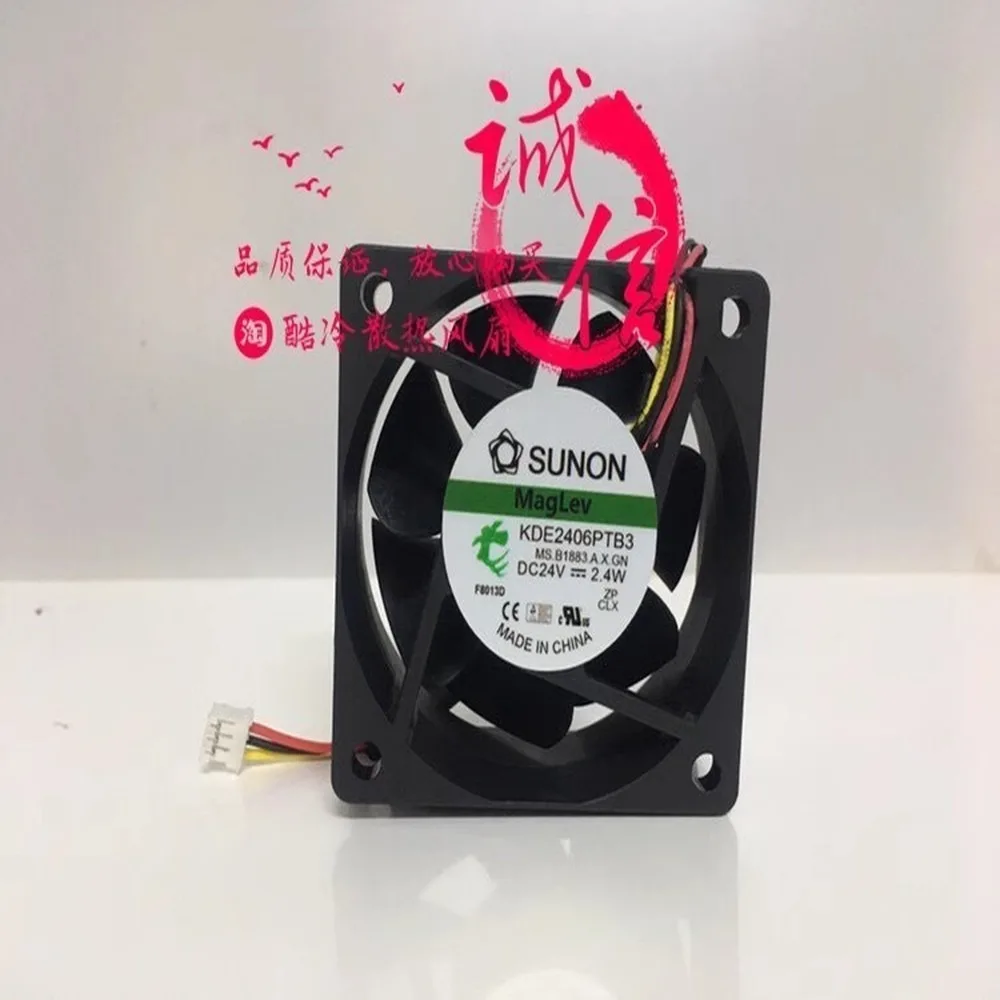 For SUNON KDE2406PTB3 DC24V 2.4W 60*60*25MM 3-Wire Inverter Cooling Fan
For SUNON KDE2406PTB3 DC24V 2.4W 60*60*25MM 3-Wire Inverter Cooling Fan