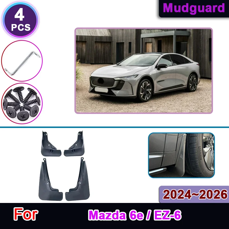 For Mazda 6e EZ-6 2024 2025 2026 Car Mudguard Flares Splash Guards Wheel Protector Mudflap Kit Anti-scratch Exterior Accessories
For Mazda 6e EZ-6 2024 2025 2026 Car Mudguard Flares Splash Guards Wheel Protector Mudflap Kit Anti-scratch Exterior Accessories