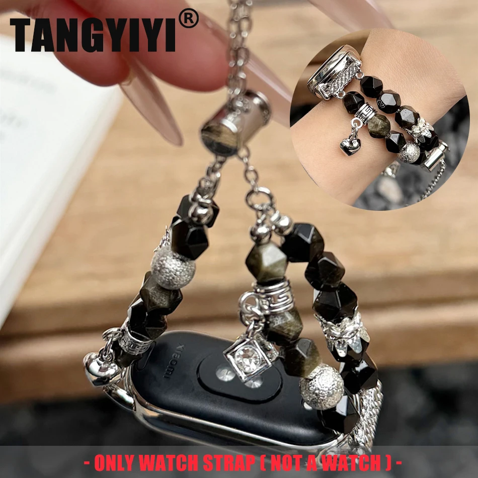 Fashion Stone Beads DIY Strap For Xiaomi Mi Band 9 8 Pro Miband 7 6 5 4 3 Wristband Telescopic Chain Pendant Bracelet Watch Band
Fashion Stone Beads DIY Strap For Xiaomi Mi Band 9 8 Pro Miband 7 6 5 4 3 Wristband Telescopic Chain Pendant Bracelet Watch Band