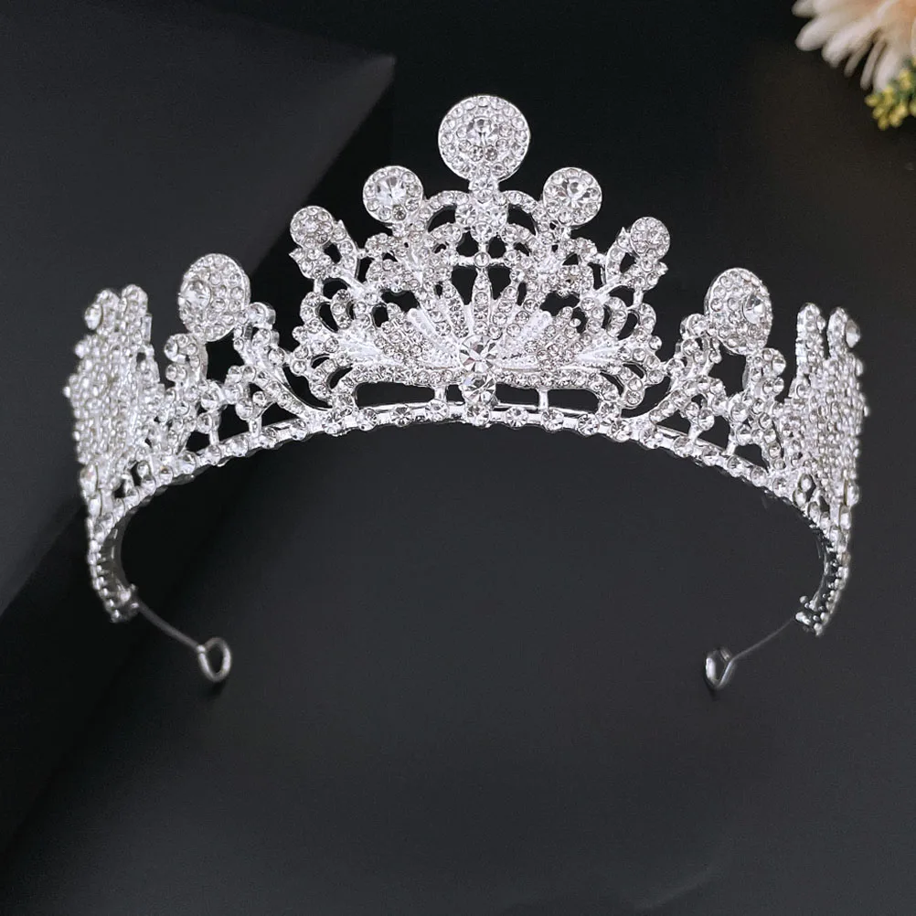 Baroque Crown Headwear Decorative Headdress for Women Rhinestone Wedding Party Bride Hair Accessory Prom Silver
Baroque Crown Headwear Decorative Headdress for Women Rhinestone Wedding Party Bride Hair Accessory Prom Silver
