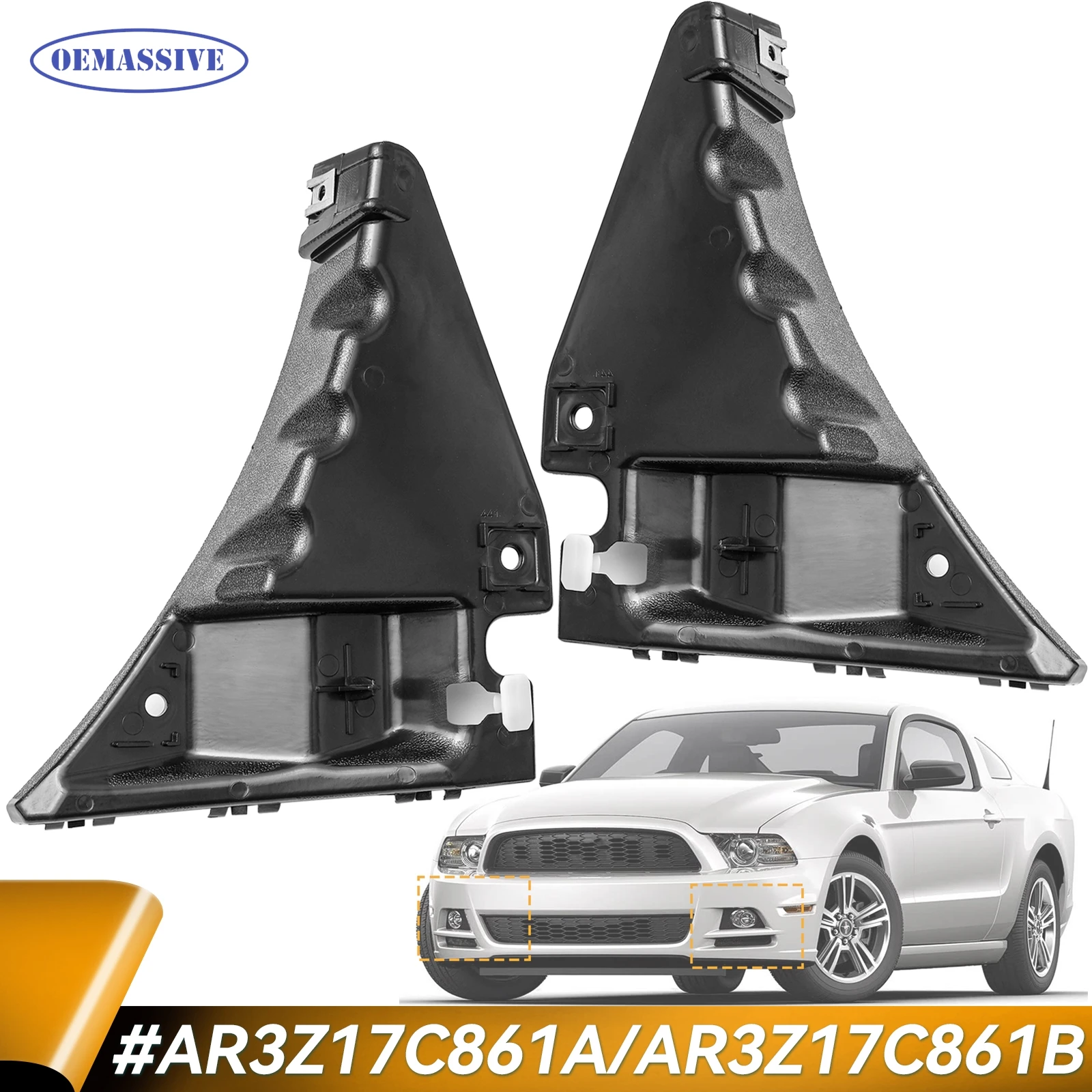 Пара автомобильных накладок на передний бампер, комплект кронштейнов со стороны водителя и пассажира для Ford Mustang 2010-2014 AR3Z17C861B, автозамена
Пара автомобильных накладок на передний бампер, комплект кронштейнов со стороны водителя и пассажира для Ford Mustang 2010-2014 AR3Z17C861B, автозамена