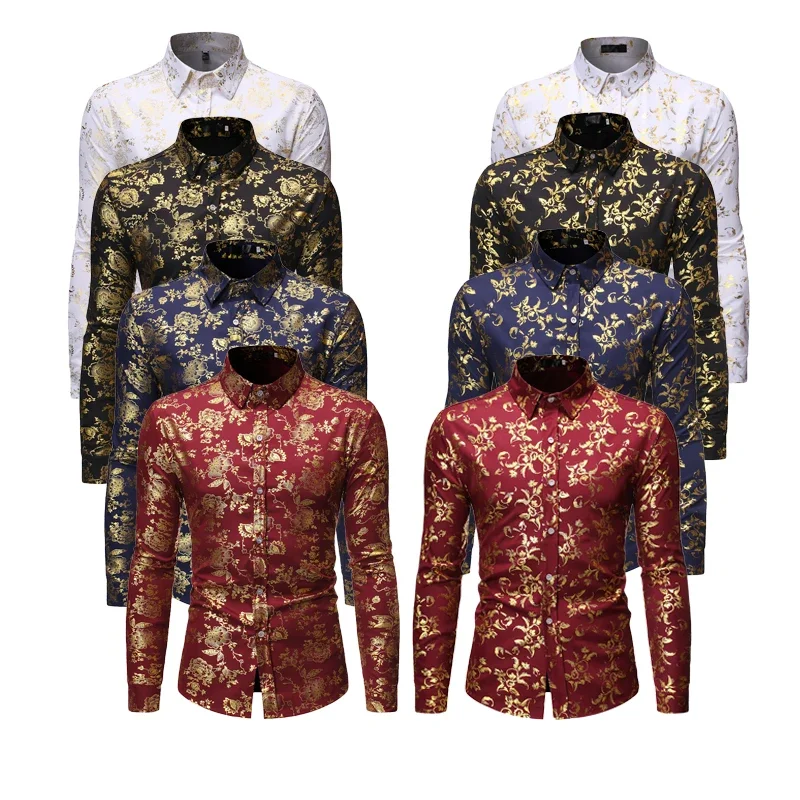 2025 Spring Autumn New White Long Sleeve Hot Gold Printed Shirts for Men, Burgundy Casual Fashion Trend Lapel Camisas,Eur Size
2025 Spring Autumn New White Long Sleeve Hot Gold Printed Shirts for Men, Burgundy Casual Fashion Trend Lapel Camisas,Eur Size