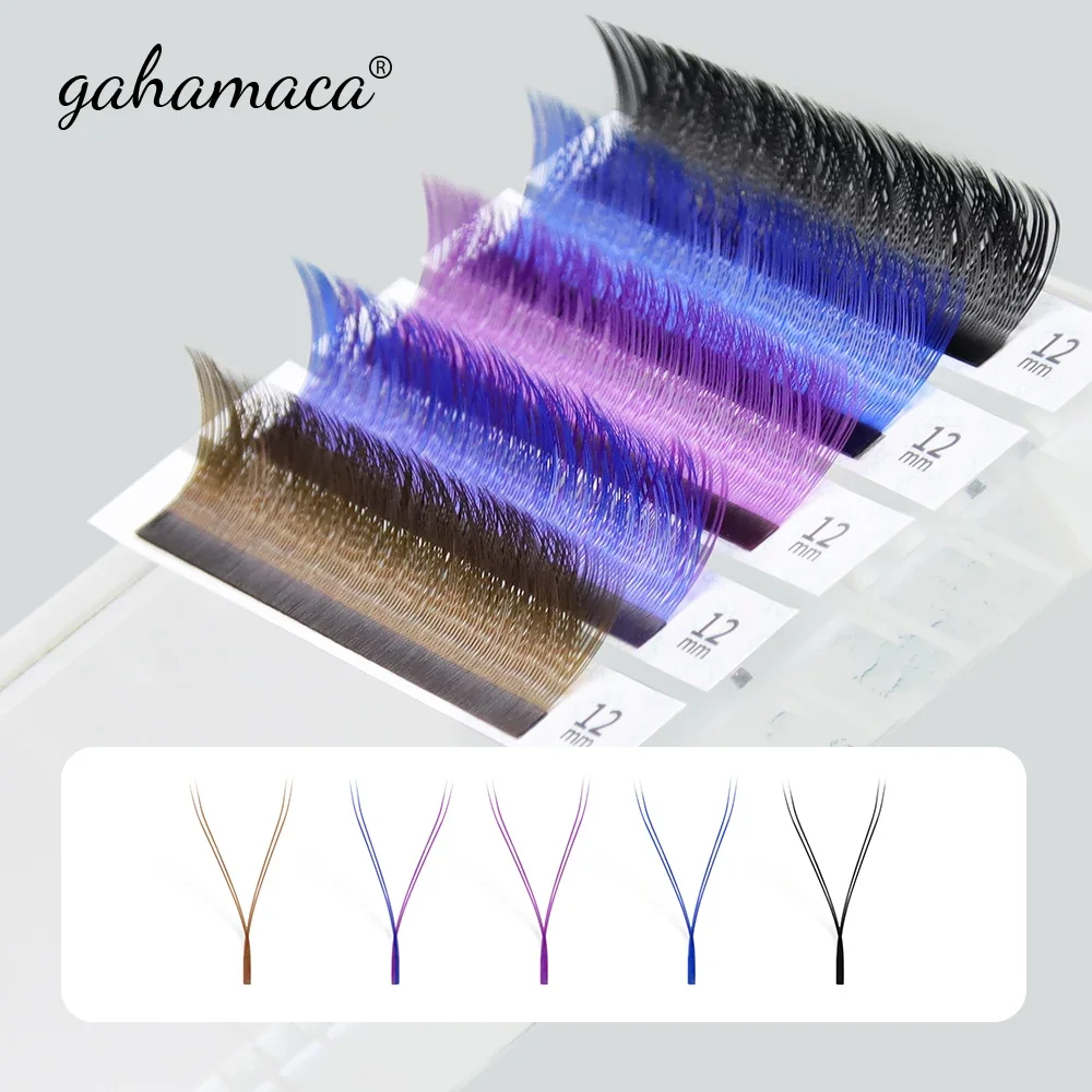 GAHAMACA C/D/L/LU YY Shape Premade Volume Fans Black/Blue/Purple/Brown Eyelash Extensions Two Tip Individual False Y Lashes
GAHAMACA C/D/L/LU YY Shape Premade Volume Fans Black/Blue/Purple/Brown Eyelash Extensions Two Tip Individual False Y Lashes