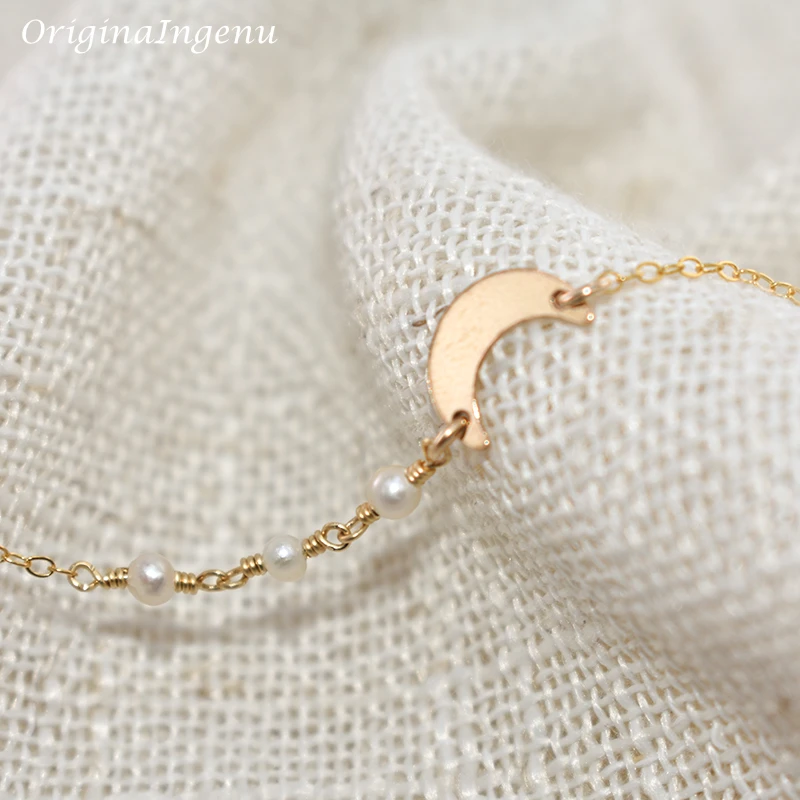 Tiny Moon Bracelet 14K Gold Filled Pearl Jewelry Handmade Boho Charms Bracelets Vintage Minimalism Bracelet For Women
Tiny Moon Bracelet 14K Gold Filled Pearl Jewelry Handmade Boho Charms Bracelets Vintage Minimalism Bracelet For Women