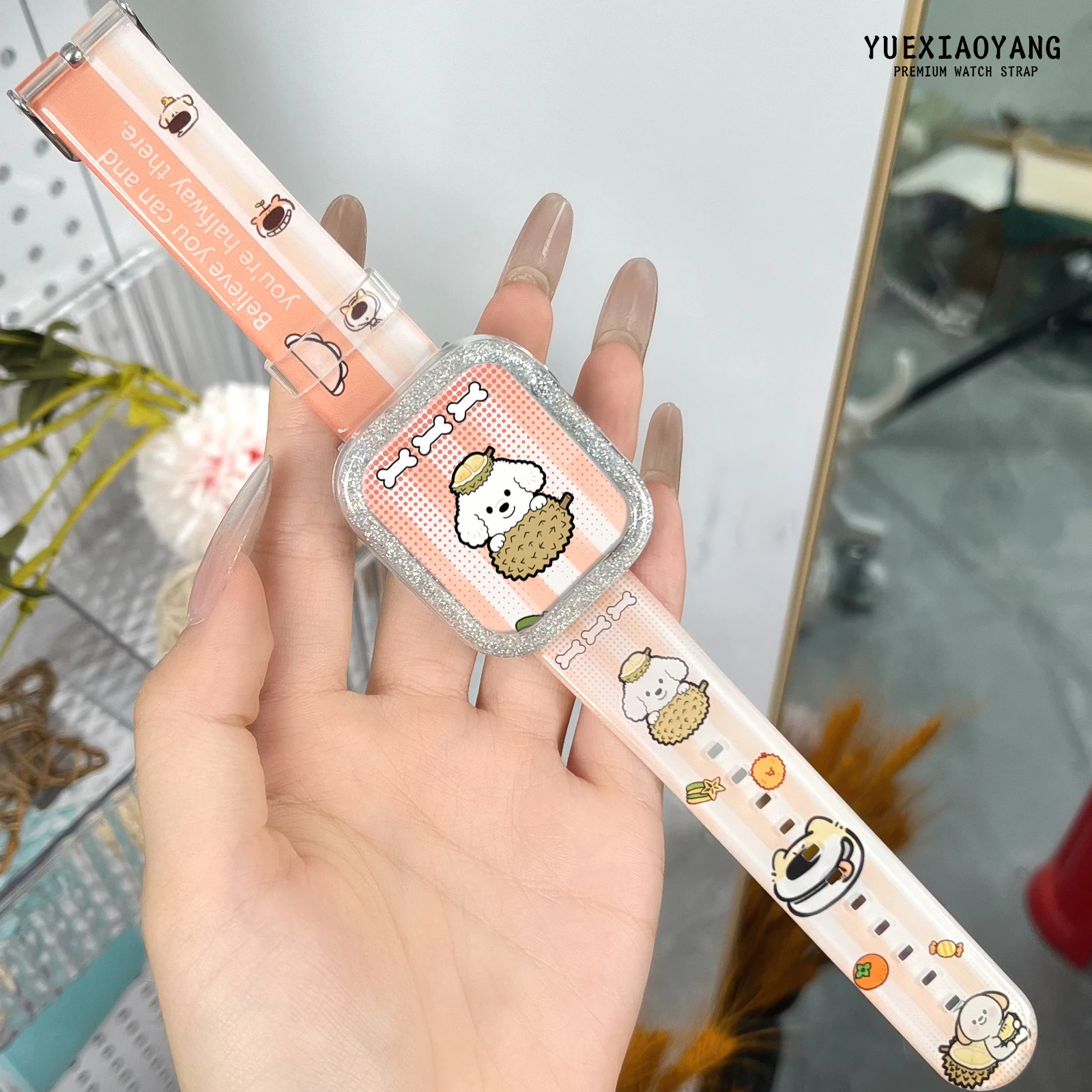 Cute transparent printed watch strap for Apple Watch 11 10 9 8 Silicone Band Replaceable Bracelet for iWatch 46mm 44mm 42mm 41mm
Cute transparent printed watch strap for Apple Watch 11 10 9 8 Silicone Band Replaceable Bracelet for iWatch 46mm 44mm 42mm 41mm