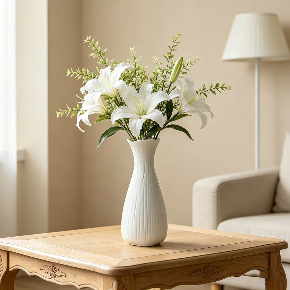 1pc White Ceramic Vase Modern Minimalist Flower Vase for Home Living Room Decor Nordic Style Tabletop Centerpiece
1pc White Ceramic Vase Modern Minimalist Flower Vase for Home Living Room Decor Nordic Style Tabletop Centerpiece