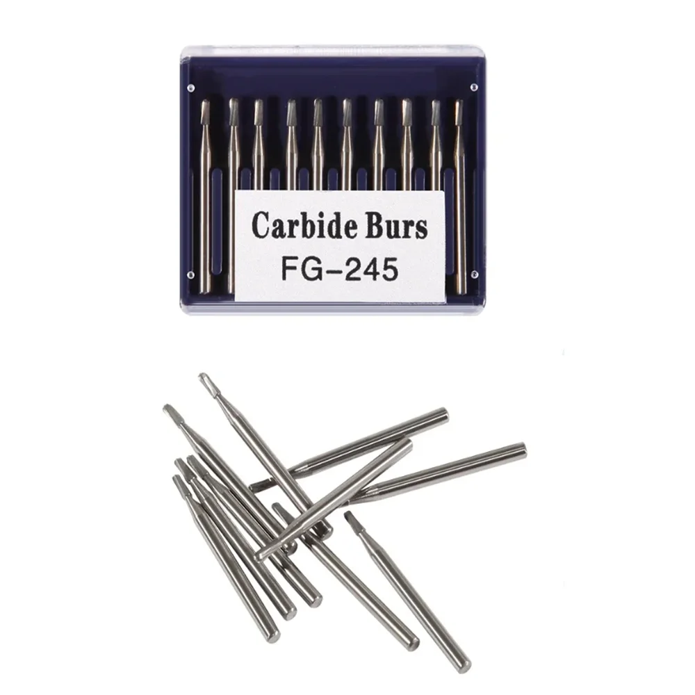 10pcs/Box Dental Fissure Tungsten Steel Carbide Bur Drill FG 245 for Dentistry High Handpiece Speed Dental Tools
10pcs/Box Dental Fissure Tungsten Steel Carbide Bur Drill FG 245 for Dentistry High Handpiece Speed Dental Tools