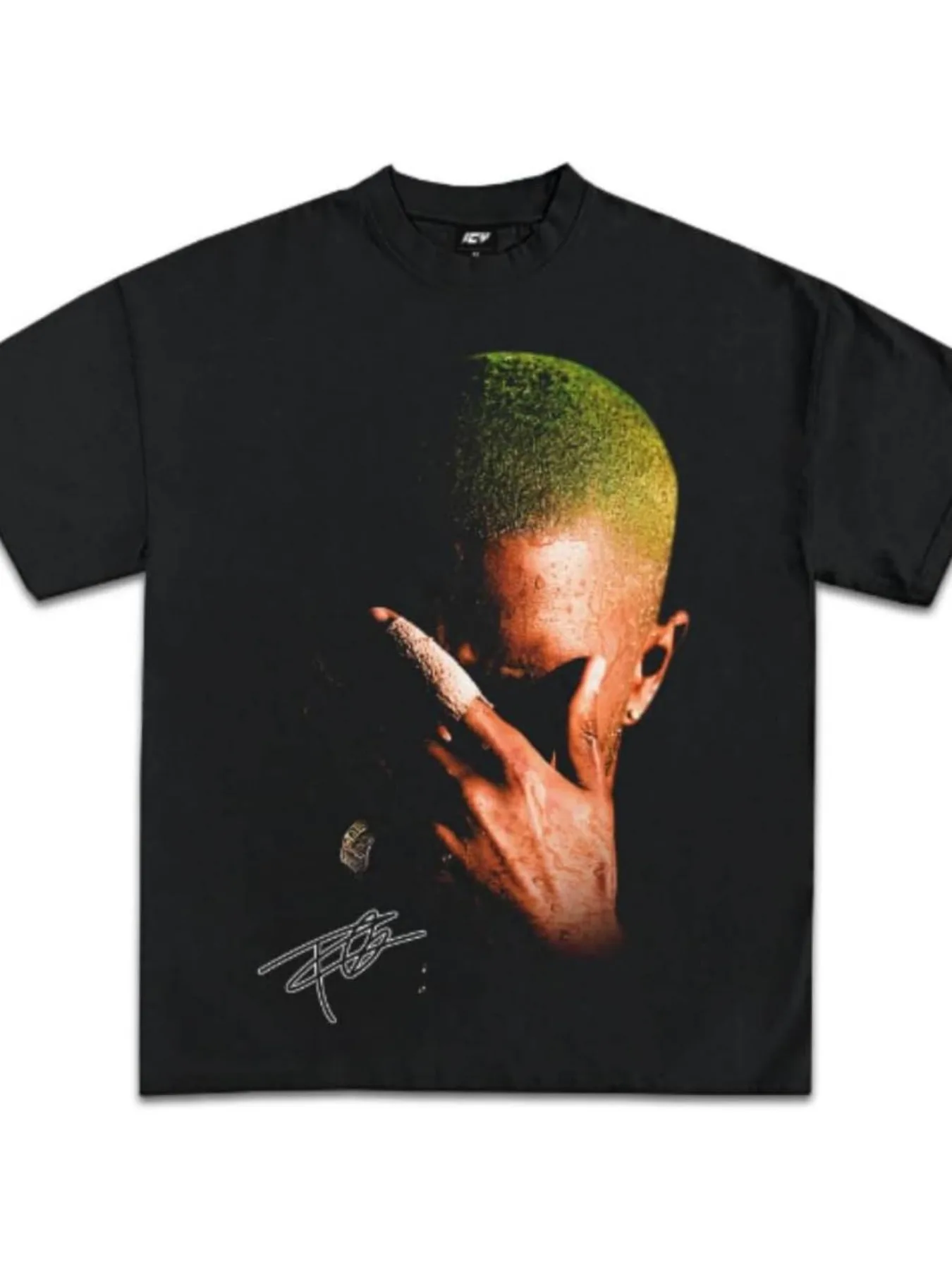 Men's Black Graphic T-Shirt with Green Hair Rapper Design - Casual Short Sleeve Cotton Tee for All Seasons, Machine Washable
Men's Black Graphic T-Shirt with Green Hair Rapper Design - Casual Short Sleeve Cotton Tee for All Seasons, Machine Washable