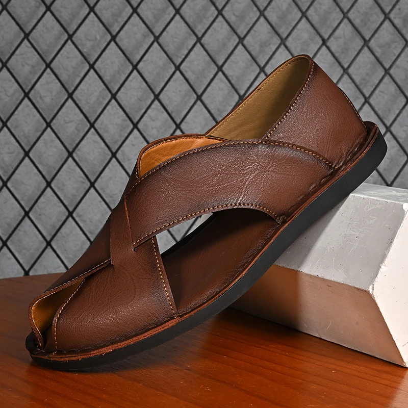 Summer Men Sandals Leather Mens Casual Shoes Outdoor Men Leather Sandals for Men Beach Shoes Roman mens Shoes
Summer Men Sandals Leather Mens Casual Shoes Outdoor Men Leather Sandals for Men Beach Shoes Roman mens Shoes