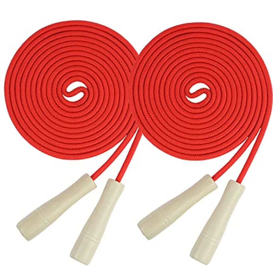 Double Dutch Jump Rope 16 Feet 2 Pack, Adjustable Long Skipping Rope with Wooden Handle, Multiplayer Team Jumping Rope for Adul
Double Dutch Jump Rope 16 Feet 2 Pack, Adjustable Long Skipping Rope with Wooden Handle, Multiplayer Team Jumping Rope for Adul