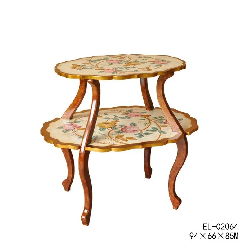 French hand-painted flower yellow double-layer coffee corner table French villa model room corner table
French hand-painted flower yellow double-layer coffee corner table French villa model room corner table