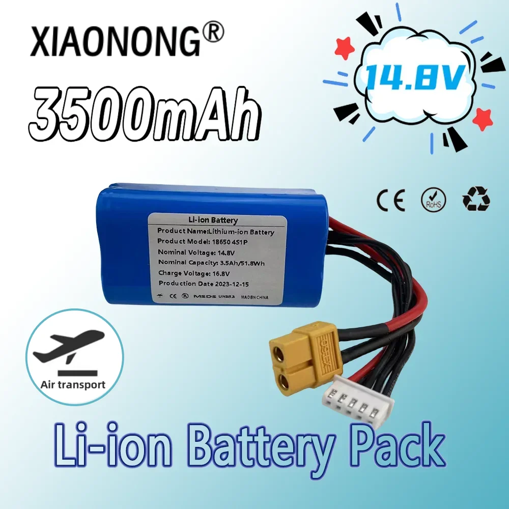 4S1P 14.8V 3500mAh 18650 Rechargeable Li-ion Battery For Various RC Airplane Quadrotor
4S1P 14.8V 3500mAh 18650 Rechargeable Li-ion Battery For Various RC Airplane Quadrotor