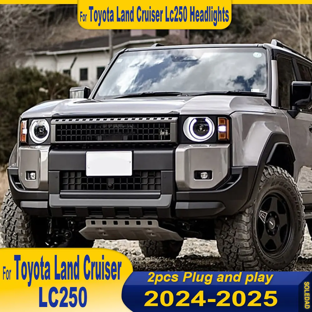 Фара автомобиля для Toyota Land Cruiser Prado Lc250, фары 2024 2025, фары DRL, указатель поворота, дальний свет, проектор «ангельский глаз» 
Фара автомобиля для Toyota Land Cruiser Prado Lc250, фары 2024 2025, фары DRL, указатель поворота, дальний свет, проектор «ангельский глаз»