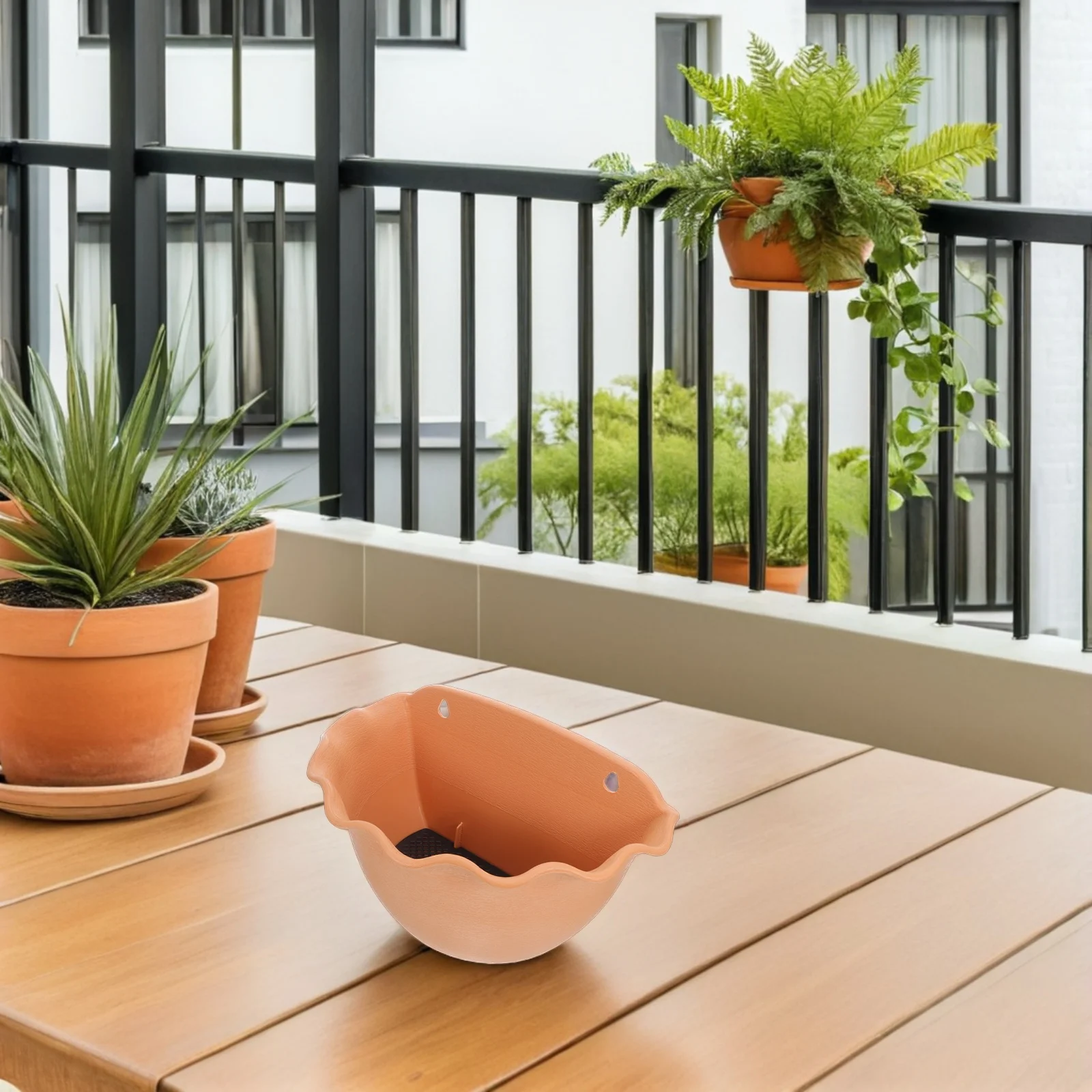 Semi-circular Wall Bonsai Planter Durable Wave Style Indoor Garden Supplies Outdoor Large Brown Pot Garden Supplies
Semi-circular Wall Bonsai Planter Durable Wave Style Indoor Garden Supplies Outdoor Large Brown Pot Garden Supplies