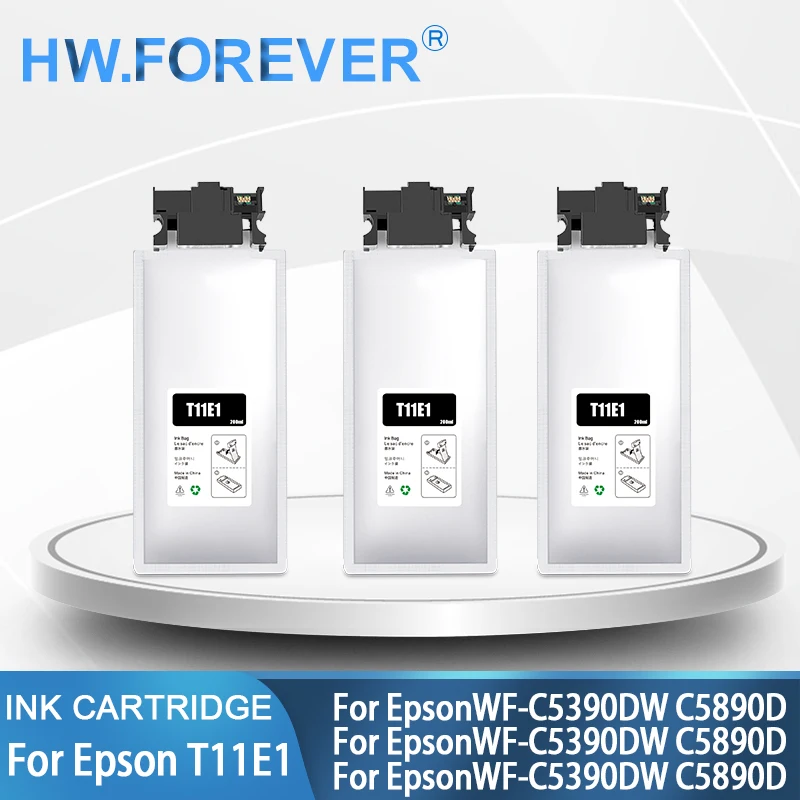 Для Epson T11E1 T11C1 T11D1 мешок с чернилами, совместимый с чипом, пигментные чернила для EpsonWF-C5390DW C5890D картридж с чернилами для принтера
Для Epson T11E1 T11C1 T11D1 мешок с чернилами, совместимый с чипом, пигментные чернила для EpsonWF-C5390DW C5890D картридж с чернилами для принтера