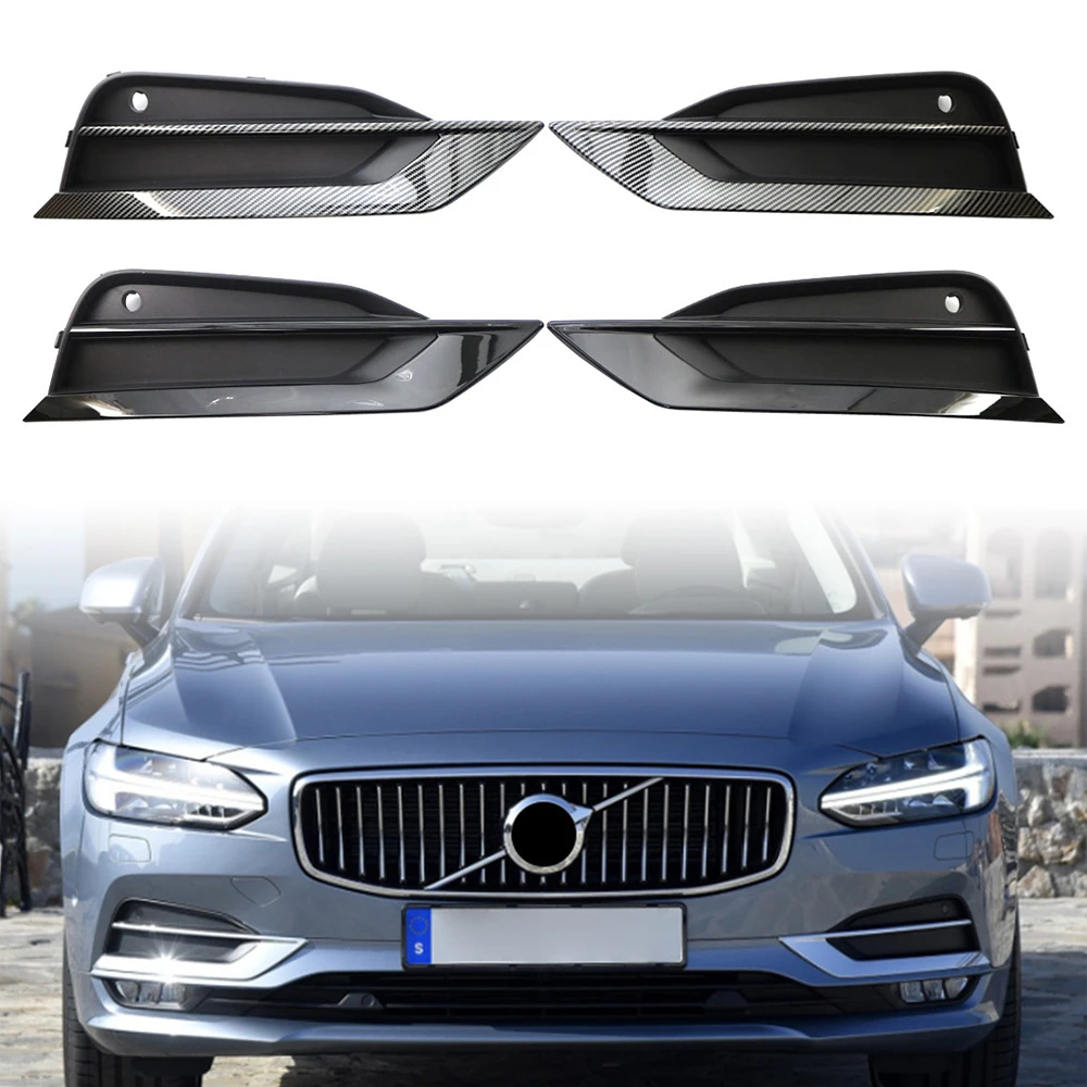 2Pcs Car ABS Front Lower Bumper Fog Light Lamp Mesh Protective Grille For VOLVO S90 V90 2016 2017 2018 2019 Carbon Fiber/Black
2Pcs Car ABS Front Lower Bumper Fog Light Lamp Mesh Protective Grille For VOLVO S90 V90 2016 2017 2018 2019 Carbon Fiber/Black