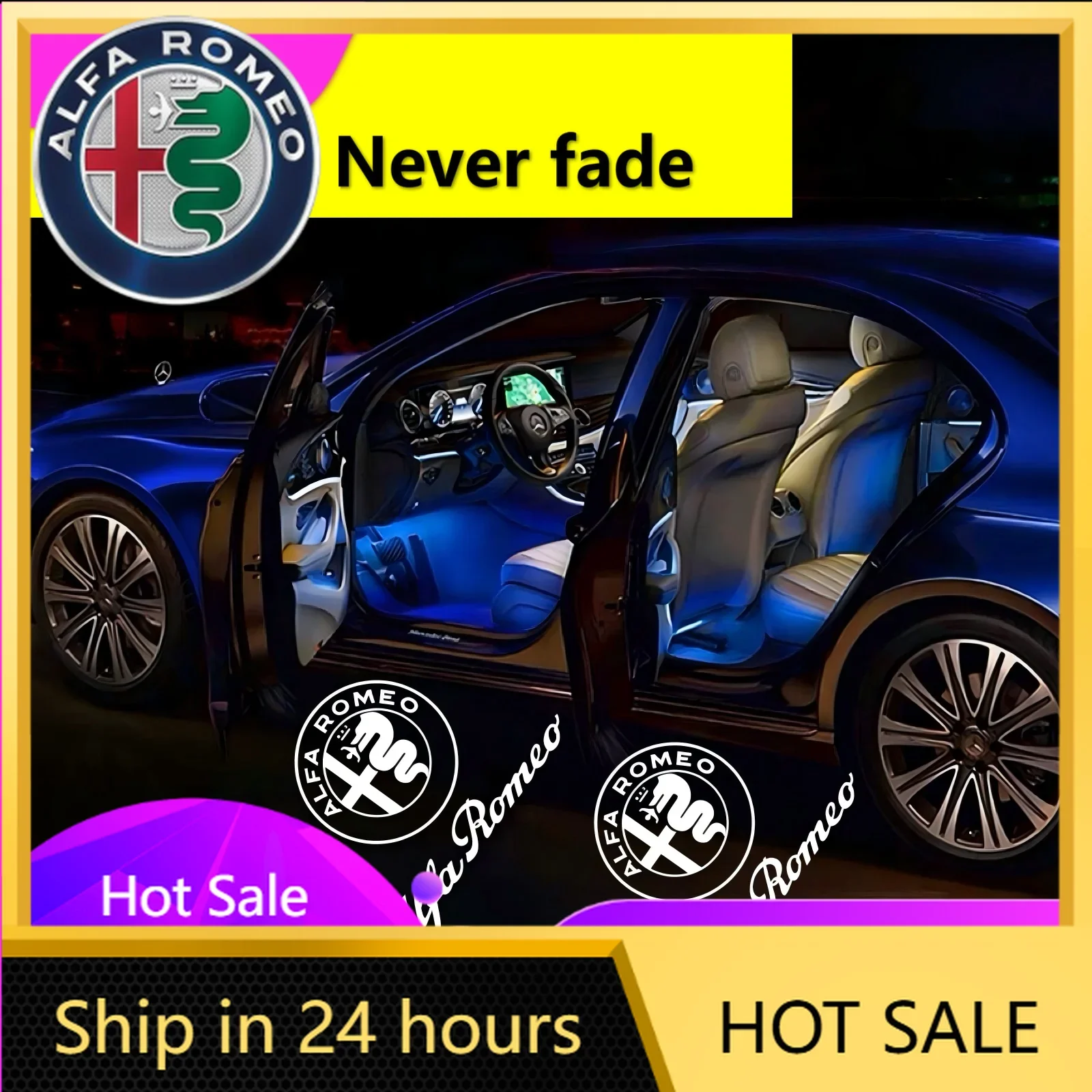 Наклейки на автомобиль для Alfa Romeo, 2 шт., HD, для Alfa Romeo Giulia, Giulietta, Mito, Stelvio, Brera, для Alfa 159, 166, GT, светодиодные светильники для дверей
Наклейки на автомобиль для Alfa Romeo, 2 шт., HD, для Alfa Romeo Giulia, Giulietta, Mito, Stelvio, Brera, для Alfa 159, 166, GT, светодиодные светильники для дверей