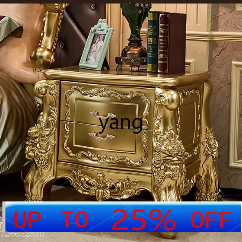Yjq European solid wood champagne gold bedside table retro princess bedside table bedroom drawer type
Yjq European solid wood champagne gold bedside table retro princess bedside table bedroom drawer type