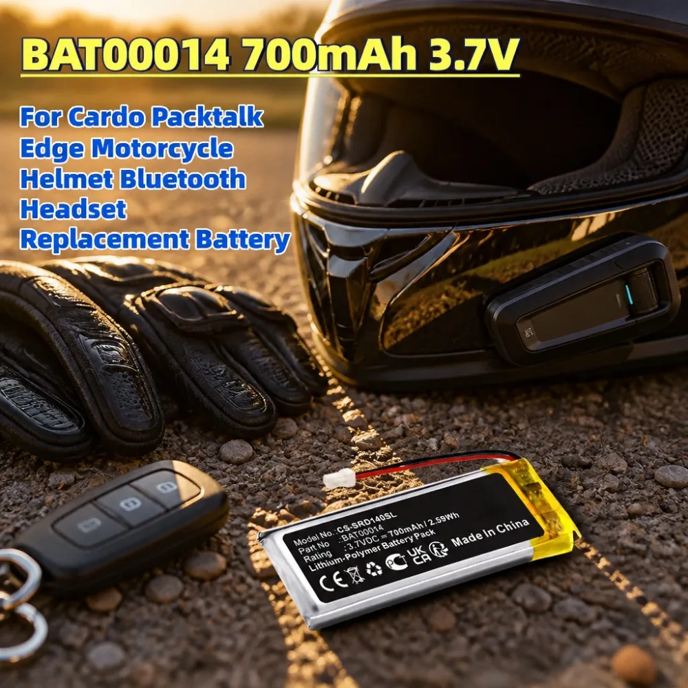 High-Quality BAT00014 700mAh 3.7V Battery For Cardo Packtalk Edge Motorcycle Helmet Headset
High-Quality BAT00014 700mAh 3.7V Battery For Cardo Packtalk Edge Motorcycle Helmet Headset