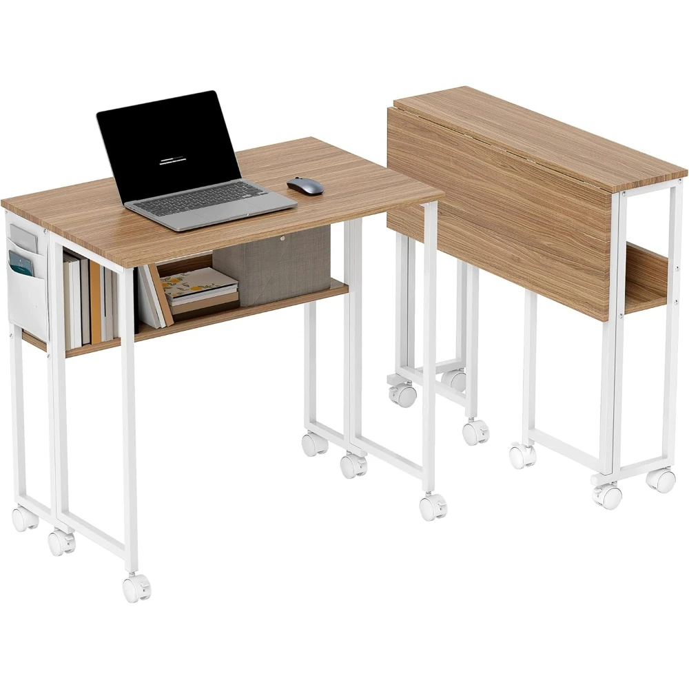 31.5 Inch Rolling Folding Desk, Foldable Computer Table with Shelf and Storage Bag for Home Office Small Space Study
31.5 Inch Rolling Folding Desk, Foldable Computer Table with Shelf and Storage Bag for Home Office Small Space Study
