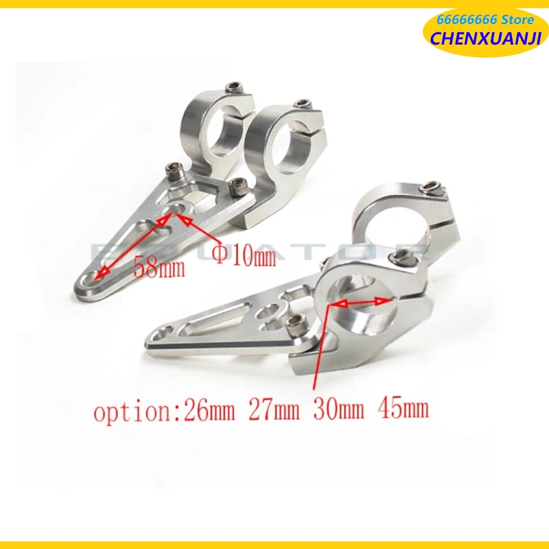 Motorcycle Headlight Mounting Bracket Silver CNC 30mm 35mm 39mm 45mm 46mm 50m 54mm Front Fork Tube for Honda Monkey Parts
Motorcycle Headlight Mounting Bracket Silver CNC 30mm 35mm 39mm 45mm 46mm 50m 54mm Front Fork Tube for Honda Monkey Parts