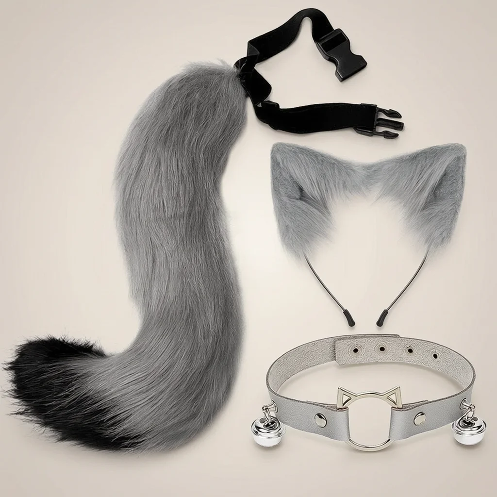 Costume Prop Cartoon Animal Ears Headband Hair Hoop Necklace Tail Set Fox Cat Cosplay Halloween
Costume Prop Cartoon Animal Ears Headband Hair Hoop Necklace Tail Set Fox Cat Cosplay Halloween