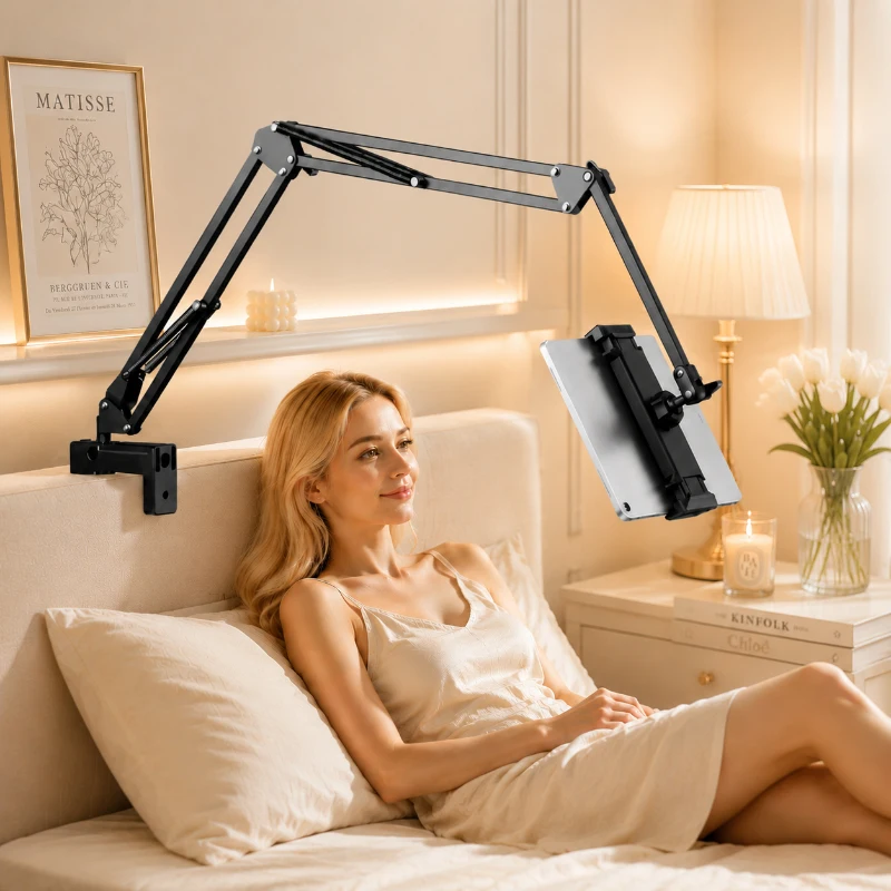 100CM Foldable Phone Holder with Gooseneck Arm, Hands-Free Clamp Stand for Bed Desk, Universal 360° Rotating Mount
100CM Foldable Phone Holder with Gooseneck Arm, Hands-Free Clamp Stand for Bed Desk, Universal 360° Rotating Mount