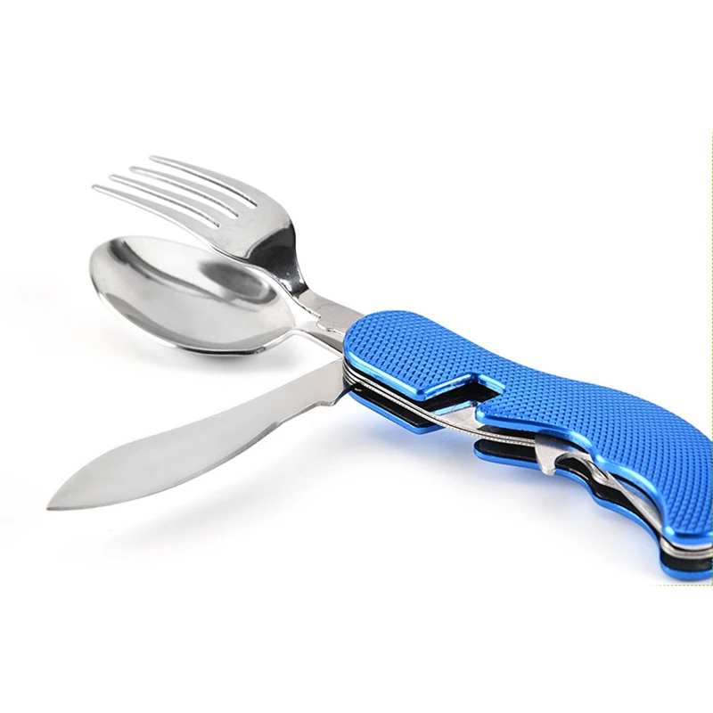4 In 1 Outdoor Tableware Set Camping Cooking Supplies Stainless Steel Spoon Folding Pocket Kits Home Picnic Hiking Travel Tools
4 In 1 Outdoor Tableware Set Camping Cooking Supplies Stainless Steel Spoon Folding Pocket Kits Home Picnic Hiking Travel Tools