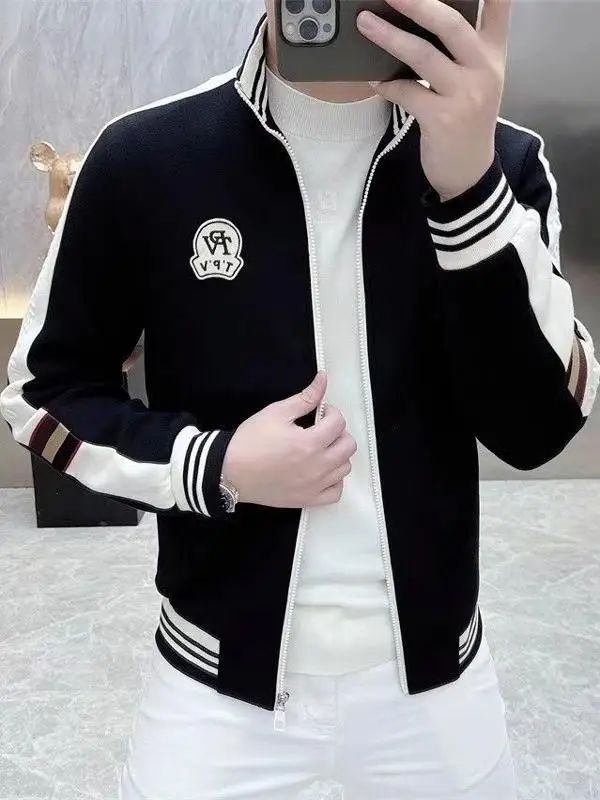 Trendy Men's Patchwork Casual Jaet Spring Autumn Winter Comfortable Versatile Faionable Outerwear Youth ular Sle
Trendy Men's Patchwork Casual Jaet Spring Autumn Winter Comfortable Versatile Faionable Outerwear Youth ular Sle