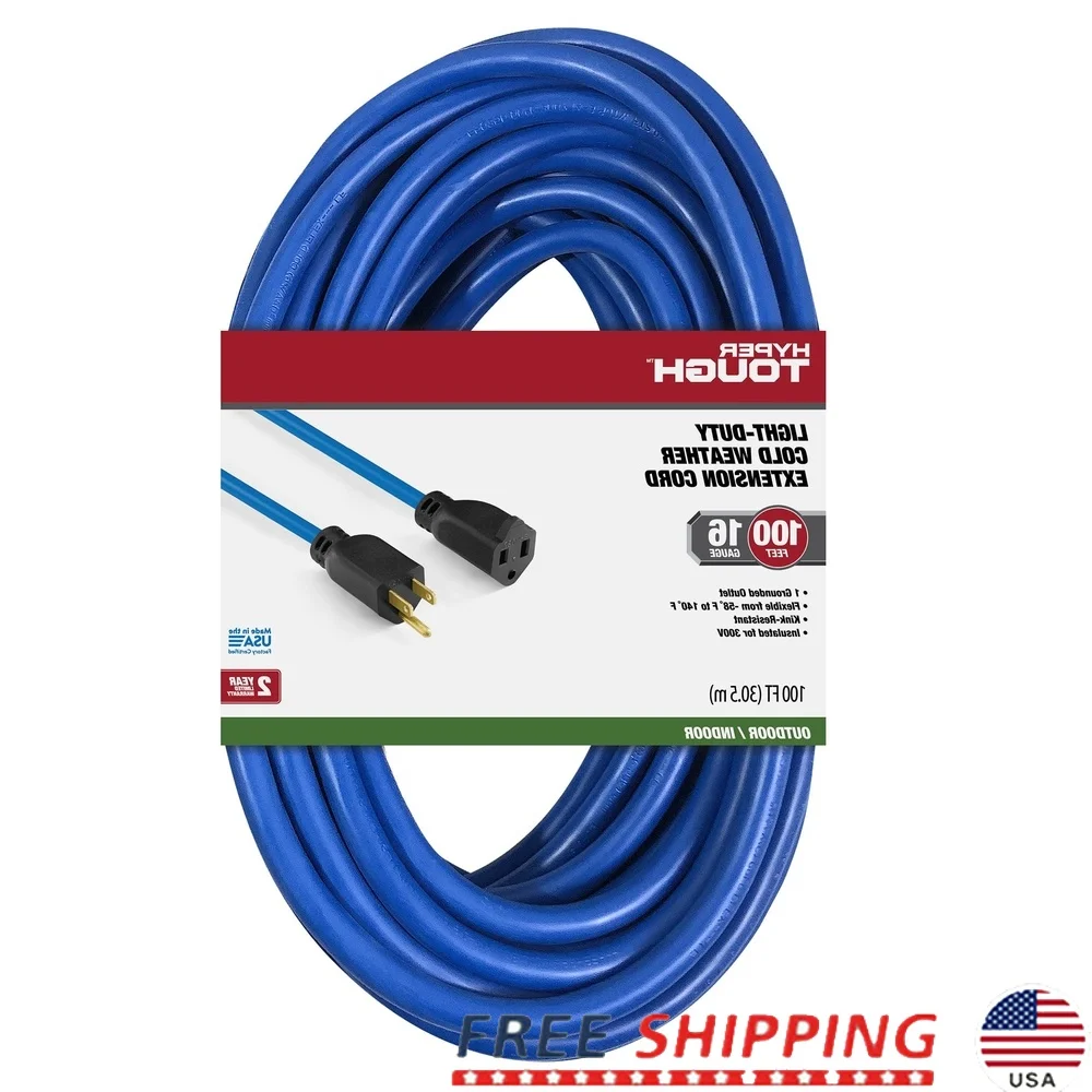 100 футов 16AWG 3-контактный сверхмощный удлинитель, устойчивый к атмосферным воздействиям, инструменты для питания в помещении и на открытом воздухе, бытовая техника 10A UL ETL
100 футов 16AWG 3-контактный сверхмощный удлинитель, устойчивый к атмосферным воздействиям, инструменты для питания в помещении и на открытом воздухе, бытовая техника 10A UL ETL