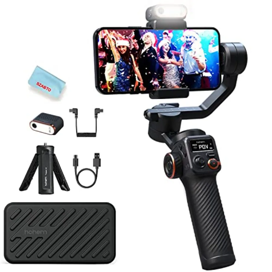 iSteady M6 Kit Smartphone Gimbal Stabilizer 3-Axis with Magnetic Fill Light and AI Tracking Sensor for iPhone and Android Devic
iSteady M6 Kit Smartphone Gimbal Stabilizer 3-Axis with Magnetic Fill Light and AI Tracking Sensor for iPhone and Android Devic