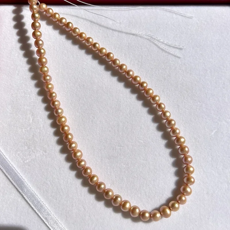 Beautiful 7-8mmm Real Natural Sea Nearly Round Golden Pearl Necklace A Little Flaw Women Jewelry Birthday Anniversary Gift
Beautiful 7-8mmm Real Natural Sea Nearly Round Golden Pearl Necklace A Little Flaw Women Jewelry Birthday Anniversary Gift