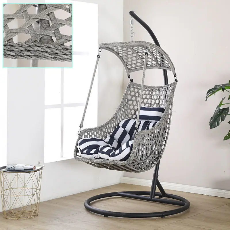 Single hanging basket balcony chair swing Internet celebrity household basket rattan indoor hanging basket 
Single hanging basket balcony chair swing Internet celebrity household basket rattan indoor hanging basket