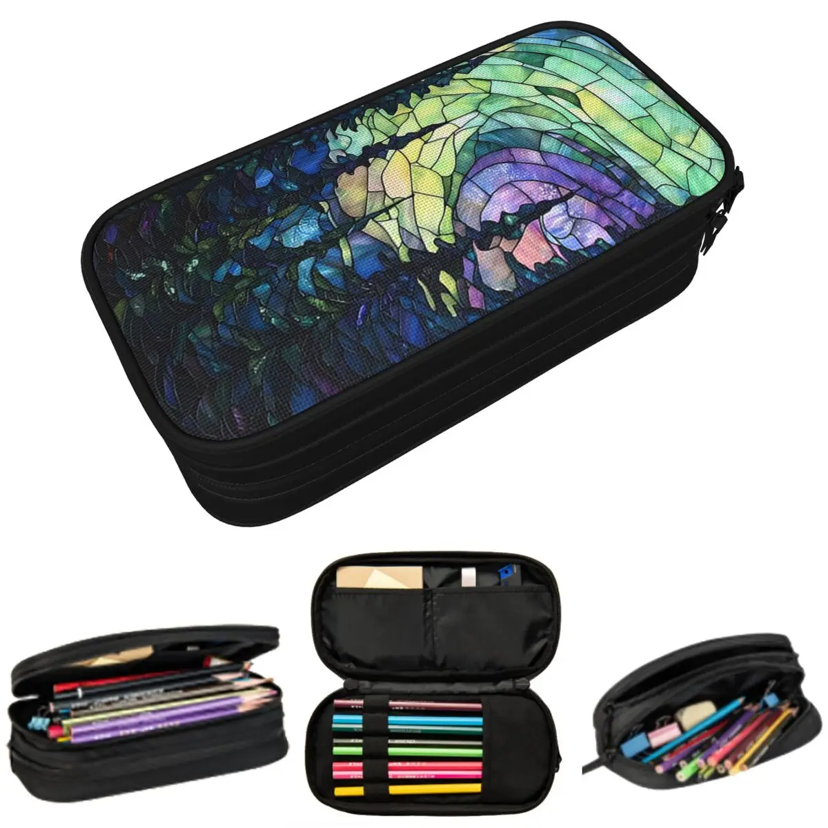 Colorful Swirled Starry Night And Pine Trees Pencil Case for Kids School Pen Box Pencil Bag Stationery Supplies Pen Holder Bag
Colorful Swirled Starry Night And Pine Trees Pencil Case for Kids School Pen Box Pencil Bag Stationery Supplies Pen Holder Bag
