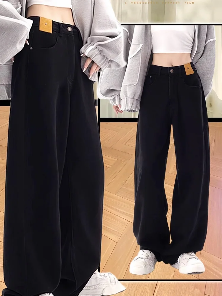 Широкие джинсы с подкладкой Fce, женские осенне-зимние утягивающие свободные прямые длинные брюки с высокой талией, американские винтажные брюки...
Широкие джинсы с подкладкой Fce, женские осенне-зимние утягивающие свободные прямые длинные брюки с высокой талией, американские винтажные брюки...