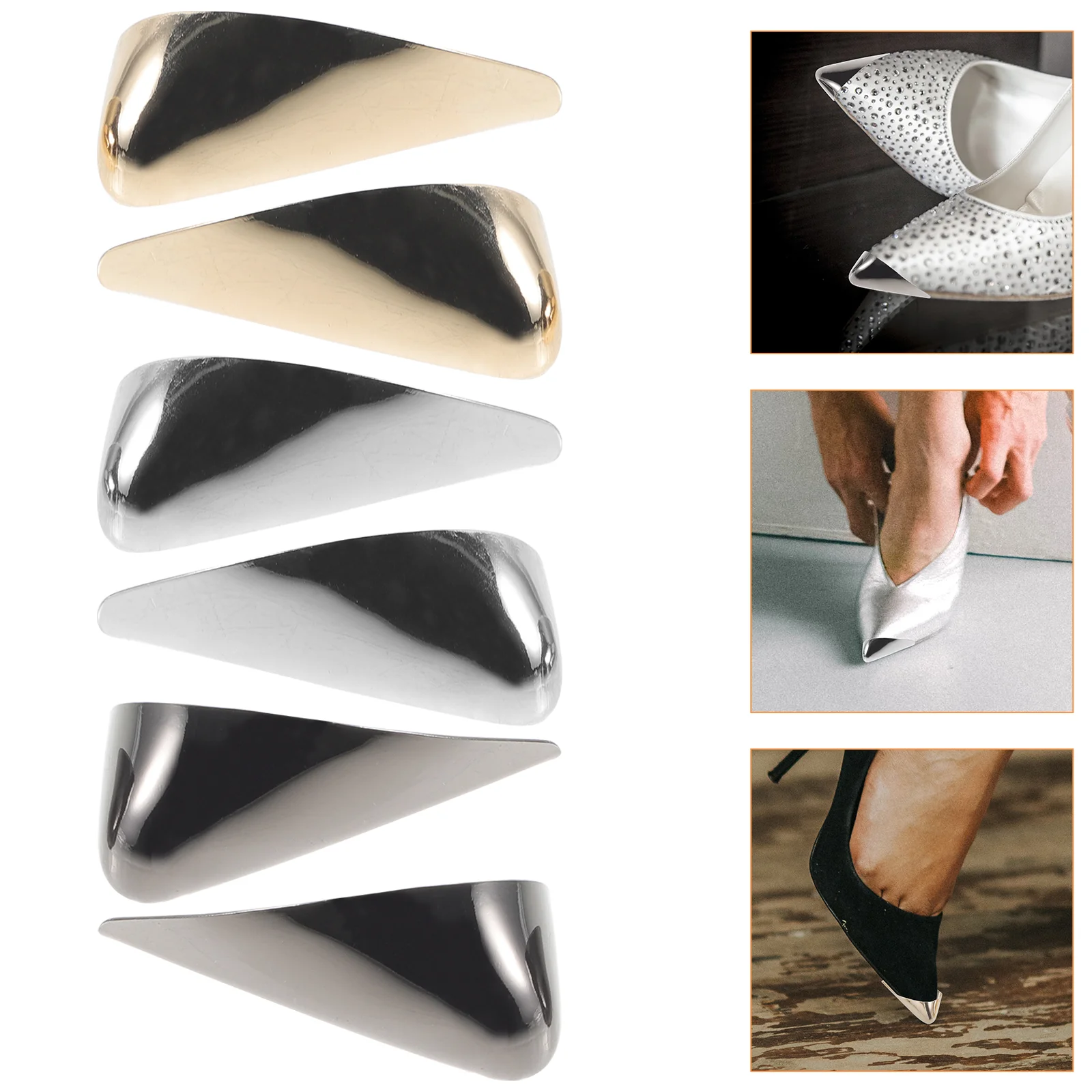 3 Pairs High Heels to Protect The Head Tips for Shoes Very Boots Metal Pointed Cover Protectors Iron
3 Pairs High Heels to Protect The Head Tips for Shoes Very Boots Metal Pointed Cover Protectors Iron