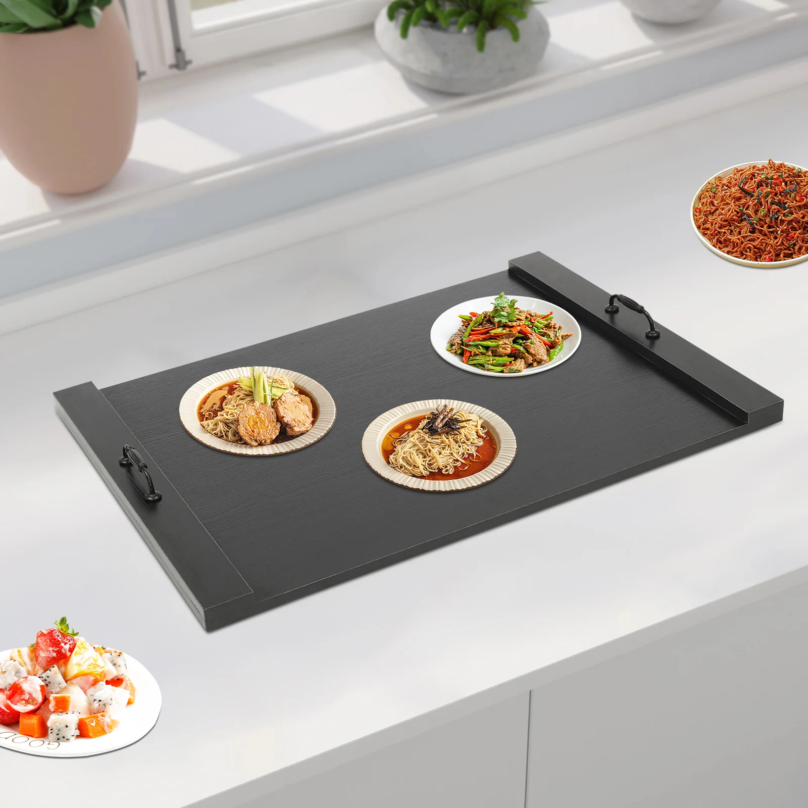 Ebony Black Waterproof MDF Stove Top Cover & Decorative Counter Tray, Non-Slip for Home Kitchen
Ebony Black Waterproof MDF Stove Top Cover & Decorative Counter Tray, Non-Slip for Home Kitchen